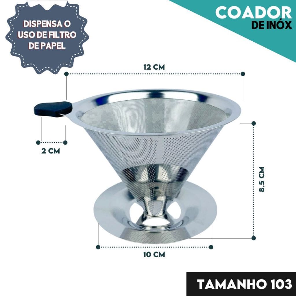 Filtro Coador De Café Inox Reutilizável